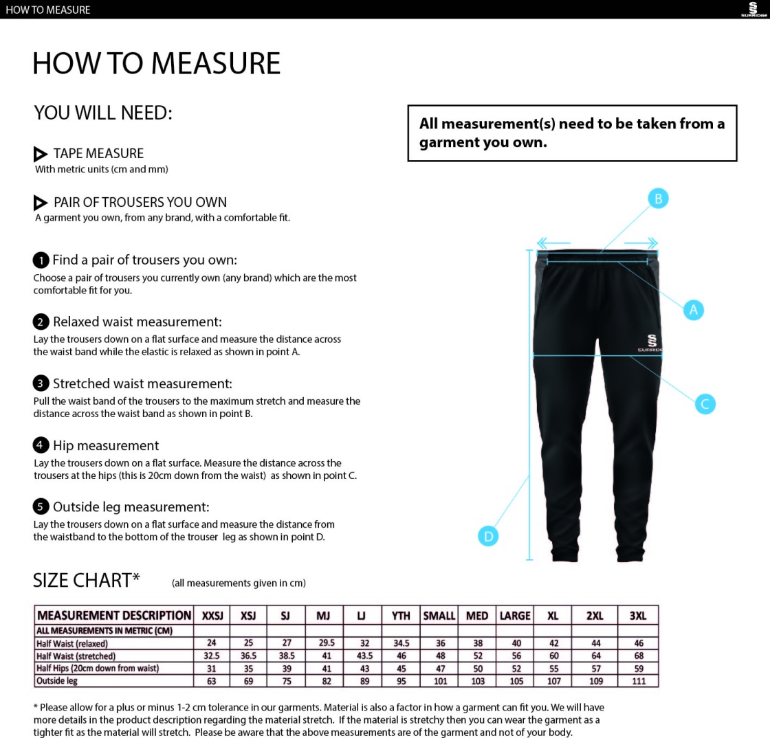 HADFIELD CC Dual Skinny Pant : Navy - Size Guide