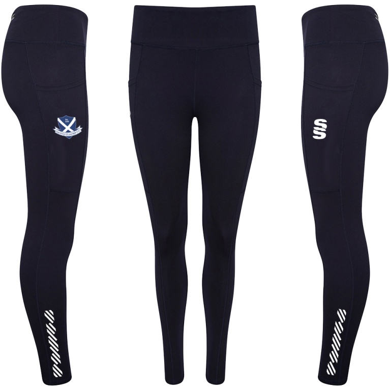 HADFIELD CC Performance Full Length Leggings : Navy