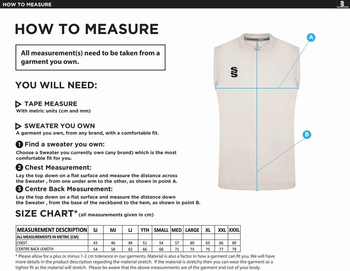 HADFIELD CC BLAST SLEEVELESS SWEATER - Ivory - Size Guide